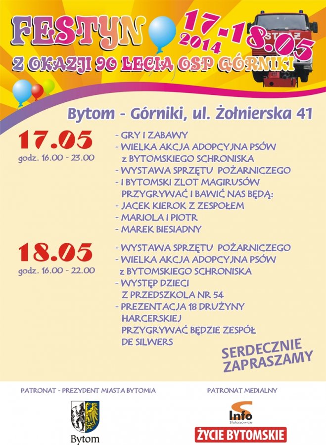 Festyn z okazji 90 lecia OSP Górniki