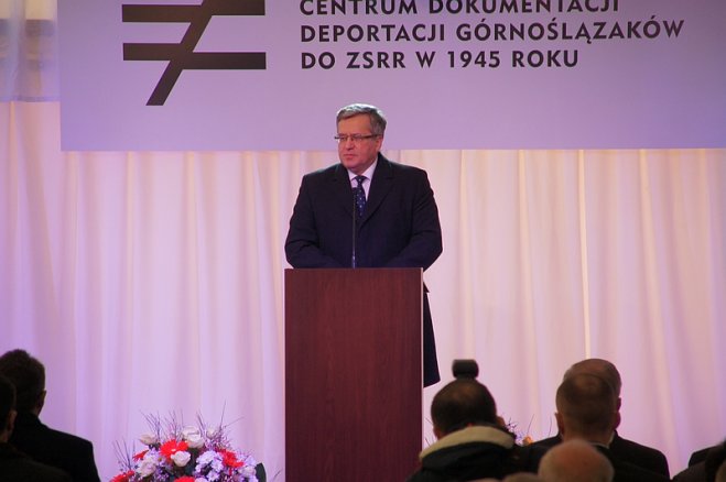 Prezydent Komorowski w Radzionkowie otworzył Centrum Dokumentacji Deportacji
