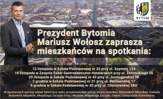 Prezydent Mariusz Wołosz zaprasza na spotkanie